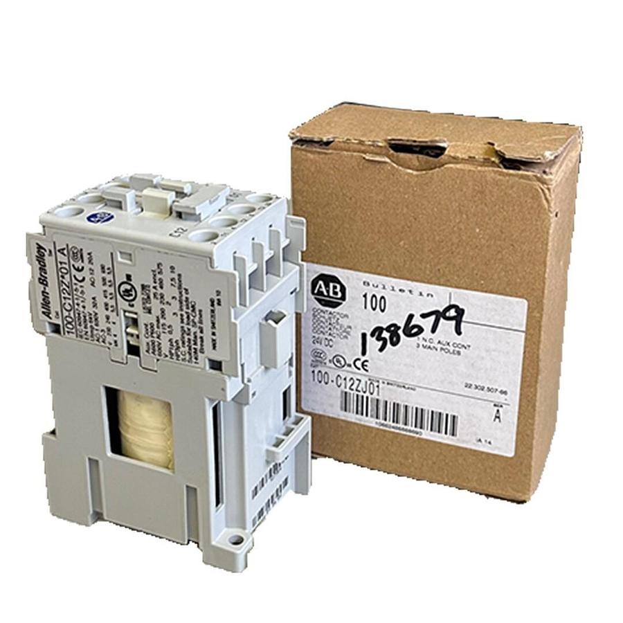 NEW ALLEN BRADLEY 100-C12ZJ01 /A CONTACTOR 1NC AUX CONT 3-POLE 24VDC 100C12ZJ01