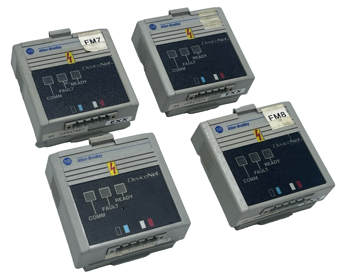 Used Lot of 4 Allen Bradley 160-DN2/A DeviceNet Modules (1) FRN 3.002 & (3) FRN 3.004