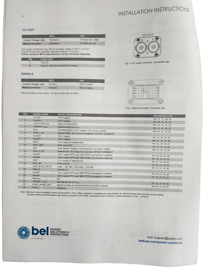 Used BEL POWER SOLUTIONS BCV200-350-8S577 / BCV200-350-8 20kW INVERTER/CHARGER NSFS