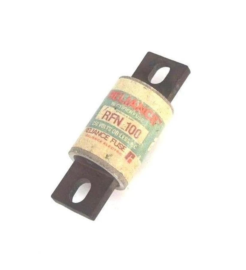 Used RELIANCE RFN 100 RECTIFIER FUSE RFN100 250 VOLTS OR LESS