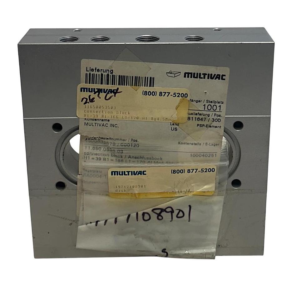 MULTIVAC 11.650.0535.03 / 11650053503 CONNECTION BLOCK H1=39 B1=166 L1=170 NSNP