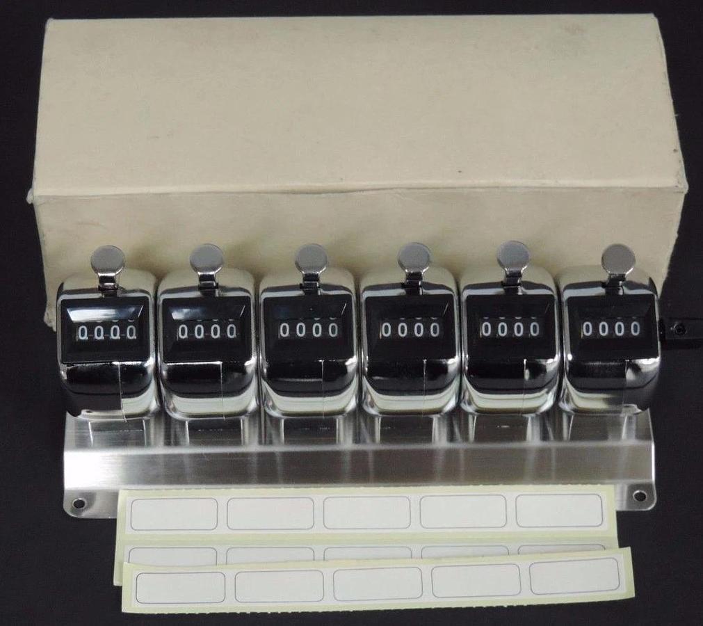 NIB ENM M4506 SIX UNIT 4 DIGIT DESK TALLY