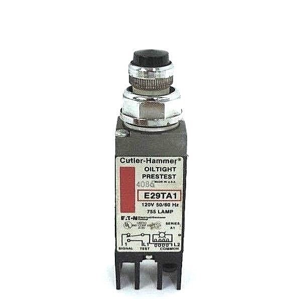 Used CUTLER HAMMER E29TA1 BLACK OILTIGHT PRESTEST INDICATOR 120V 50/60HZ