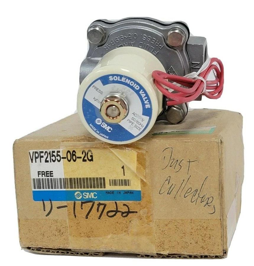 Used NIB SMC VPF2155-06-2G SOLENOID VALVE VPF2155062G PIPE SIZE: 3/4''