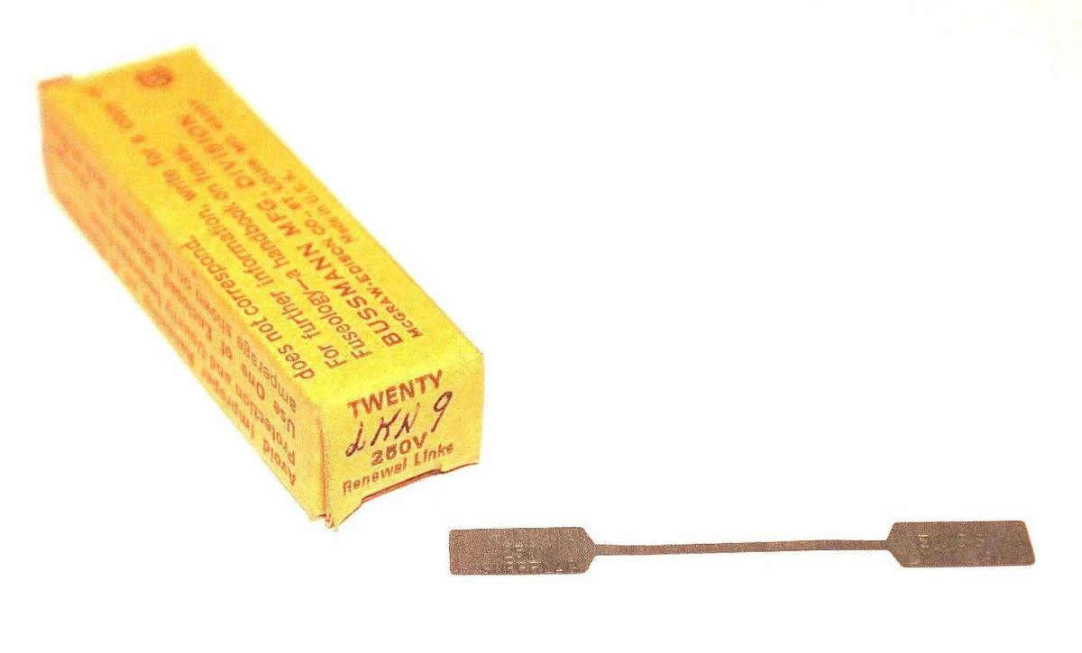 Used LOT OF 120 NIB BUSSMAN LKN-9 SUPER-LAG RENEWAL LINKS LKN9, 250V