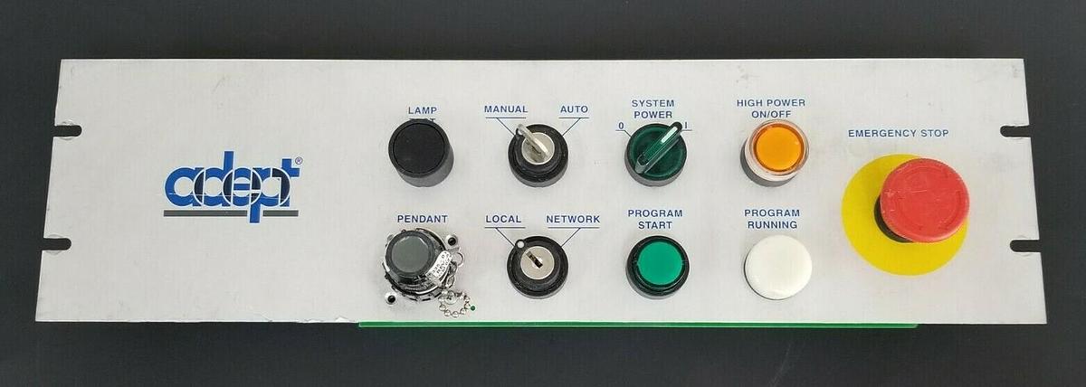 Used ADEPT TECH. MODEL: VFP CATEGORY 1 CONTROL PANEL PART NO: 30332-00395 10332-00395