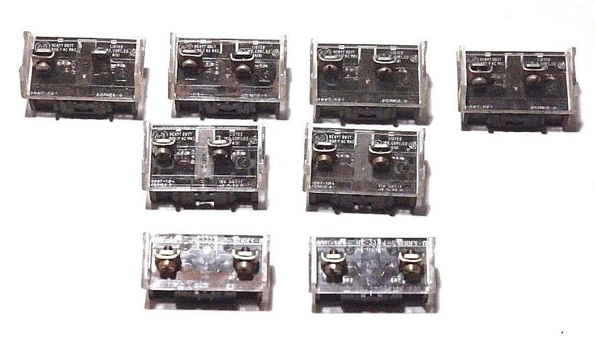 Used LOT OF 8 ASSORTED ALLEN BRADLEY 800T CONTACT BLOCKS 800T-XD4, 800T-XD5, 600V MAX