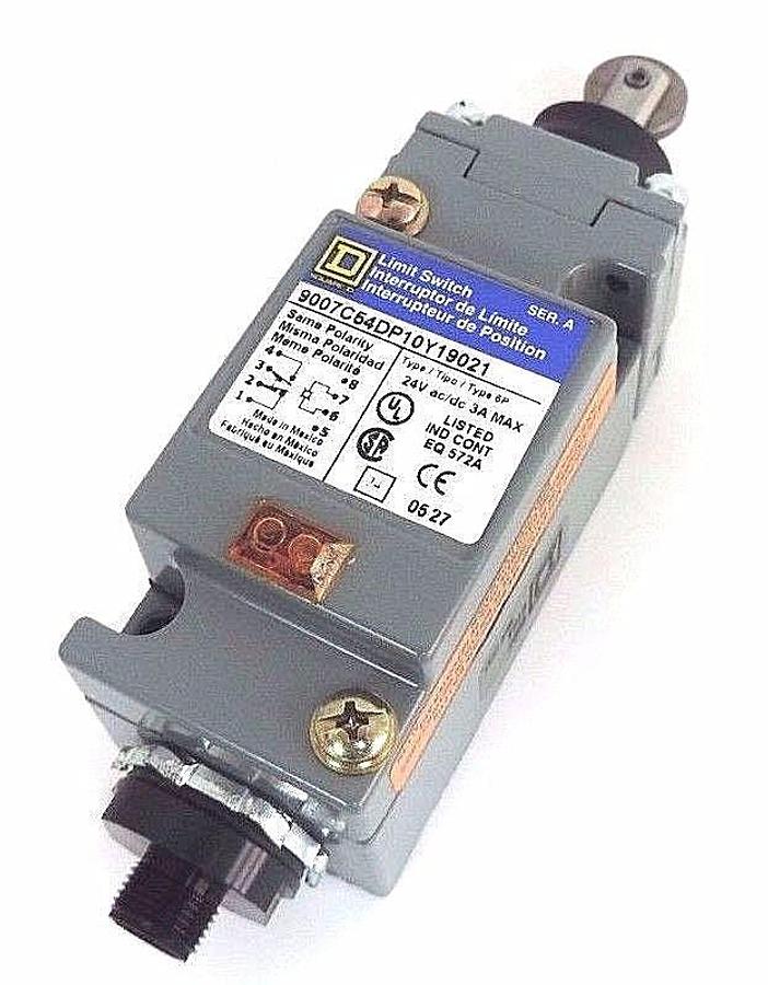 Used NIB SQUARE D 9007C54DP10Y19021 LIMIT SWITCH 9007-C54DP10Y19021, SER. A