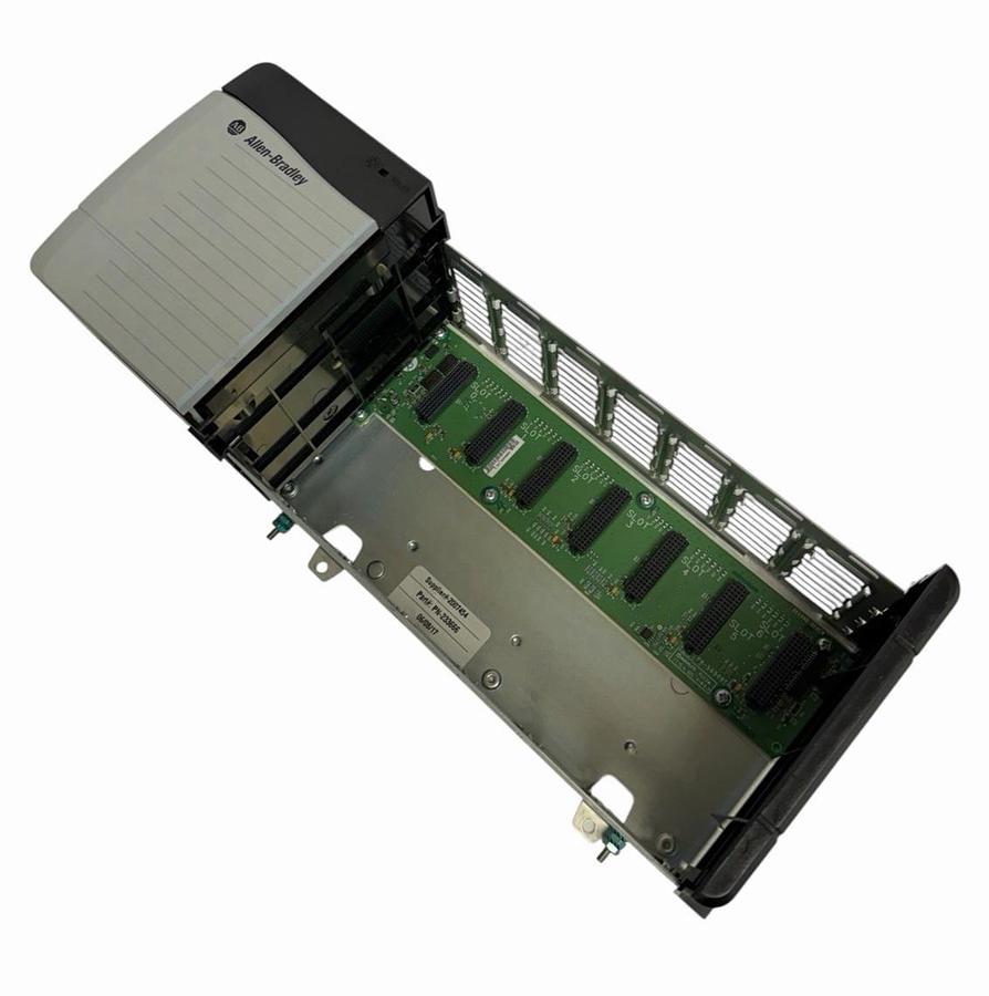 Used ALLEN BRADLEY 1756-A7 /C 7-SLOT CHASSIS W/ 1756-PB72 /C POWER SUPPLY 24V DC