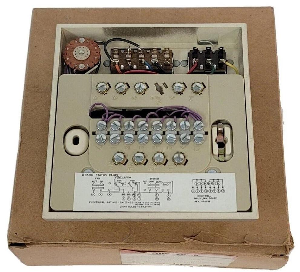 Used NIB HONEYWELL W950U1004 STATUS PANEL W/VENT SWITCH COOL AUTO HEAT OFF