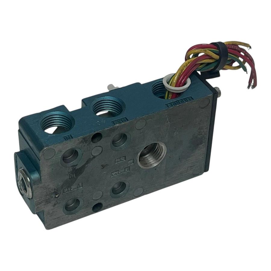 MAC Valves 6500B-214 Air Solenoid Valve Base Manifold 6500 Series NEW SURPLUS