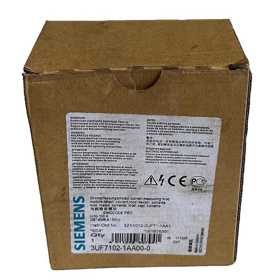 Used NEW SIEMENS 3UF7102-1AA00-0 / 3UF71021AA000 SIMOCODE CURRENT MODULE 10-100A