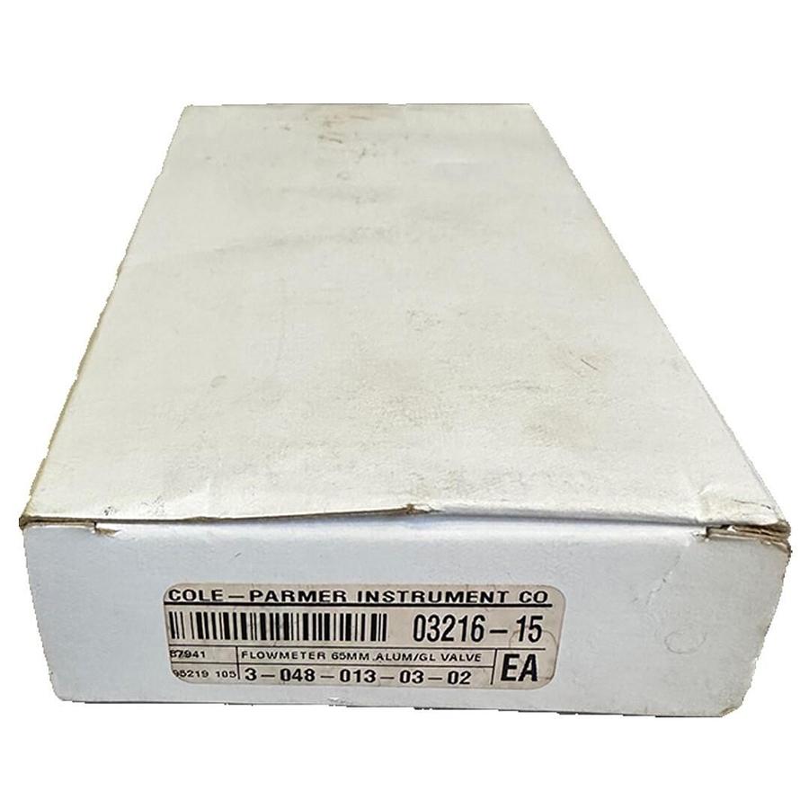 Used NEW COLE-PARMER INSTRUMENT 03216-15 / 0321615 FLOWMETER 65mm 3-048-013-03-02