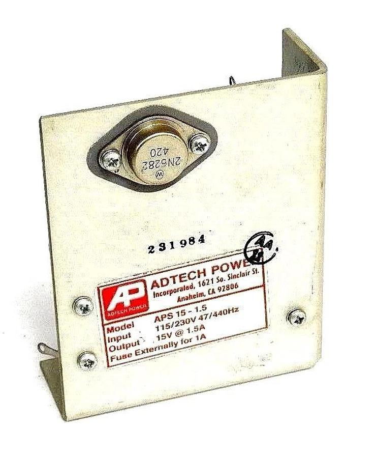 Used ADTECH POWER INC. APS 15-1.5 POWER SUPPLY APS151.5