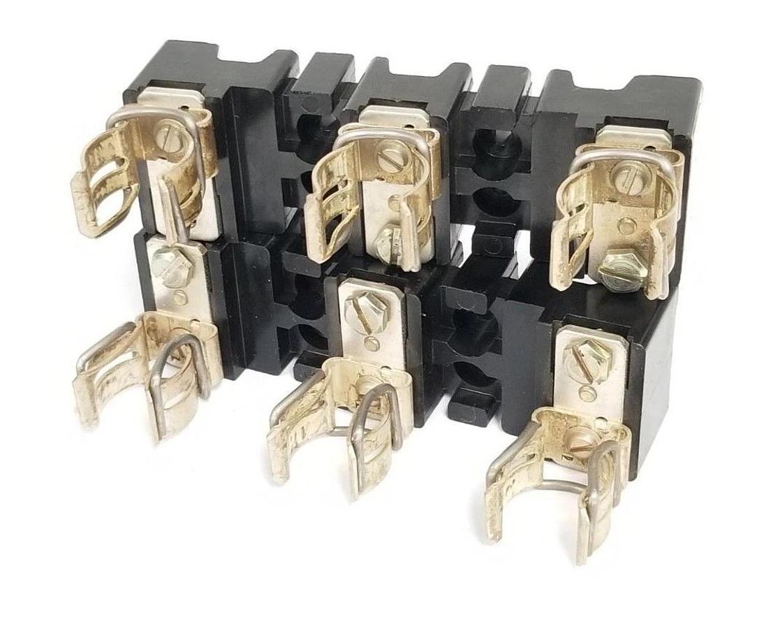 Used LOT OF 2 ALLEN BRADLEY X-402028 FUSE BLOCK HOLDERS 60A, 600V, X402028
