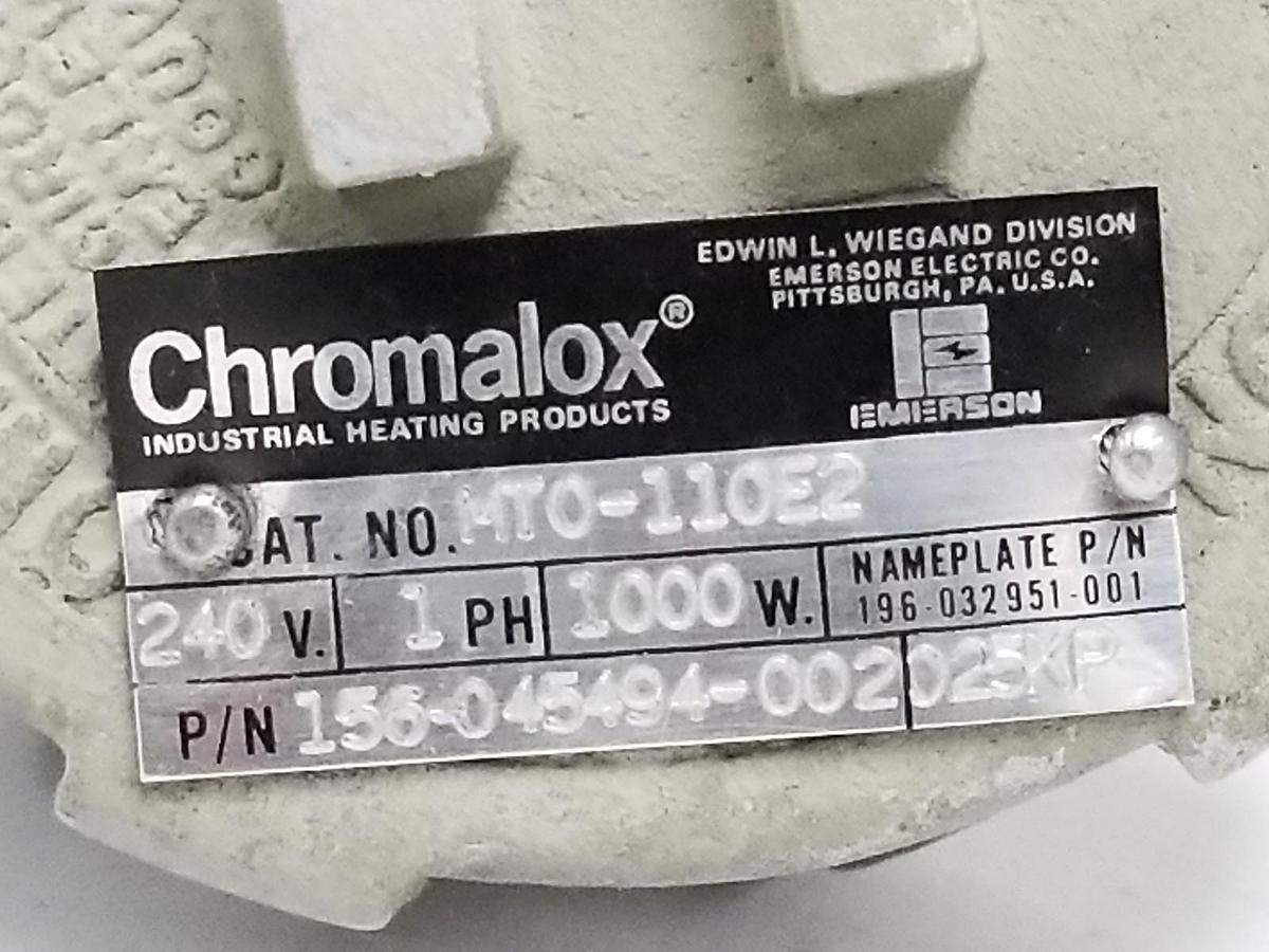 Used NEW CHROMALOX MTO-110E2 288500 MTO-1 OIL IMMERSION HEATER , 240V, 1P, 1000W