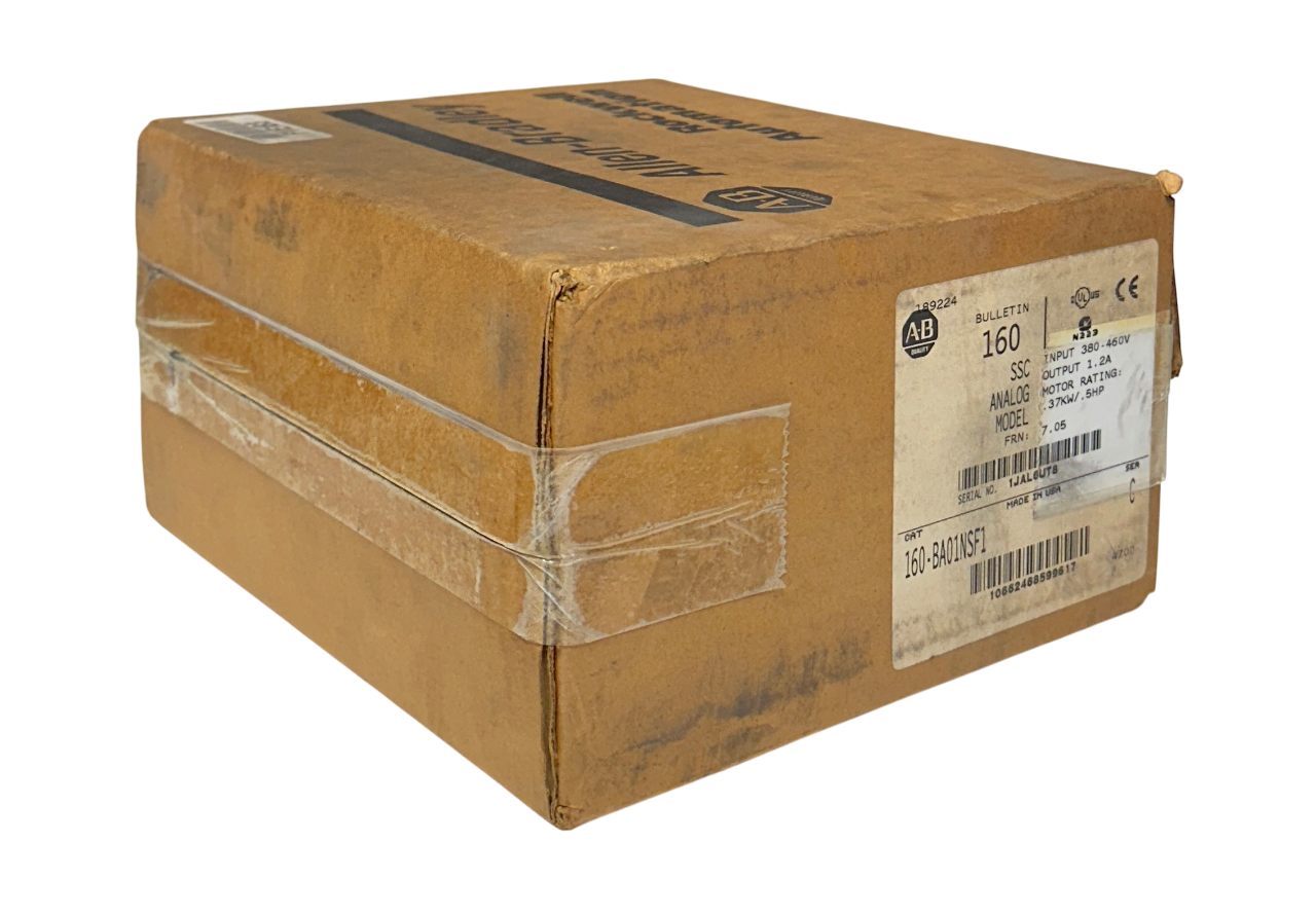 Used ALLEN BRADLEY 160-BA01NSF1 /C SSC ANALOG MODEL DRIVE .37kW/.5HP 380-460V NSMP