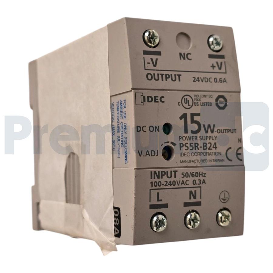 IDEC PS5R-B24 | PS5R Series Power Supply 15W 24VDC 0.6A DIN Rail Mount NSMP