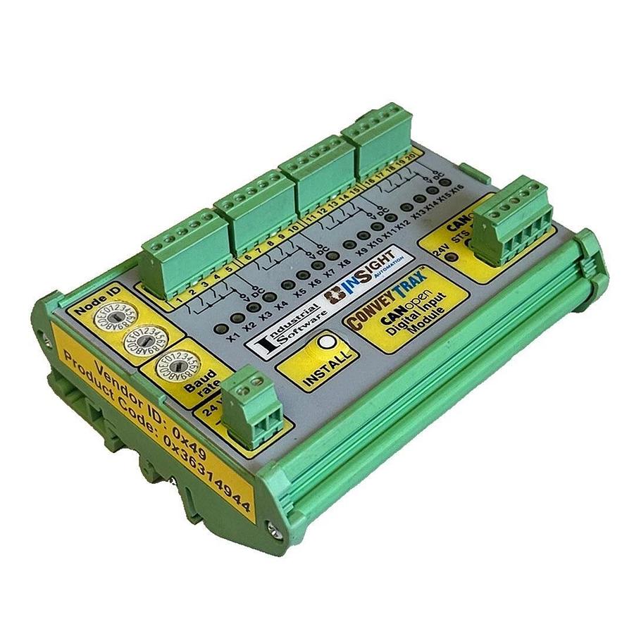 Used INSIGHT AUTOMATION CONVEYTRAX DI16 CANopen DIGITAL INPUT MODULE 0x36314944