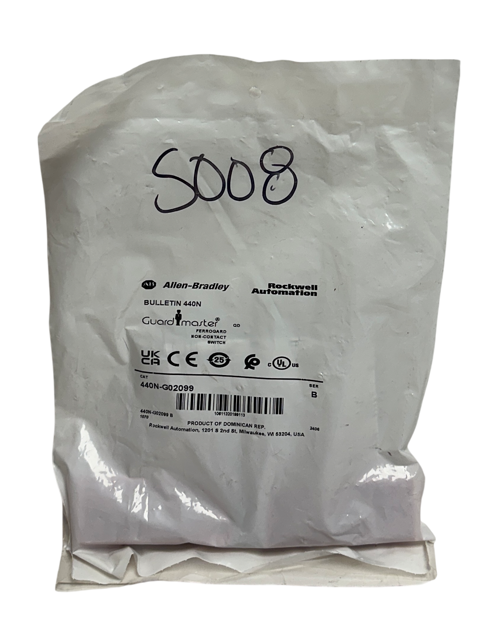 ALLEN BRADLEY 440N-G02099 /B Guardmaster FERROGARD SAFETY SWITCH 24VDC 1A NSFS