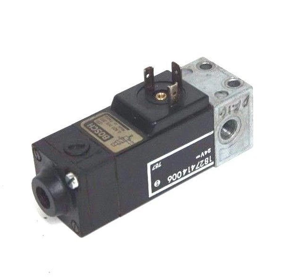 Used BOSCH 0-820-005-201 SOLENOID VALVE W/ 1827414006 PILOT VALVE 24V