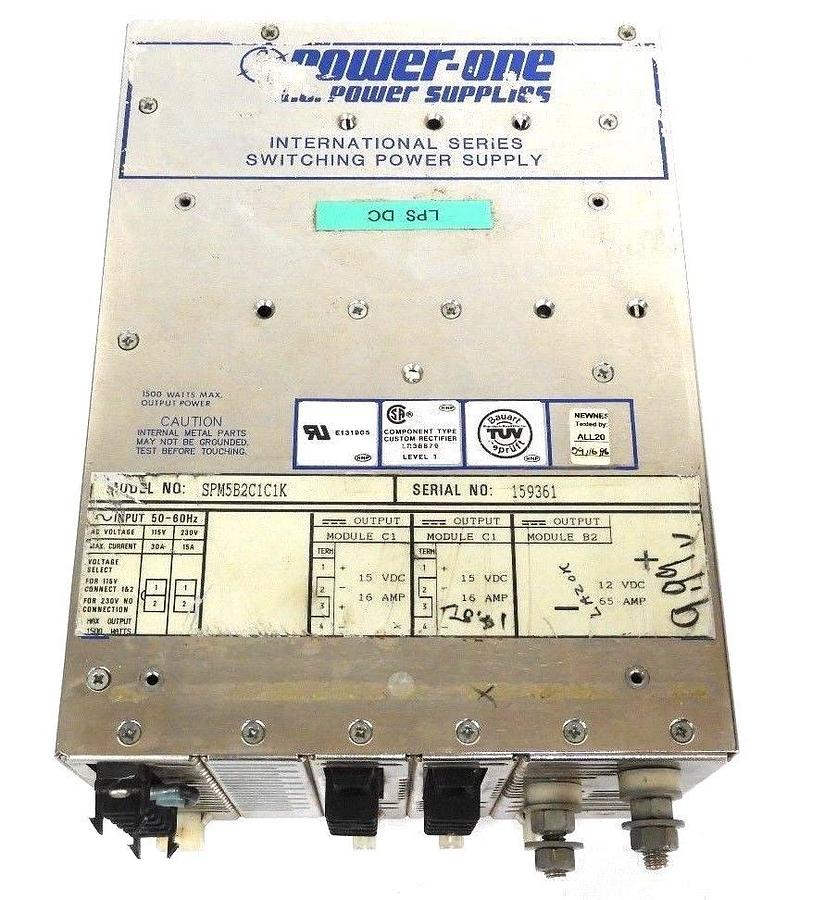 Used POWER ONE SPM5B2C1C1K INTERNATIONAL SERIES SWITCHING POWER SUPPLY