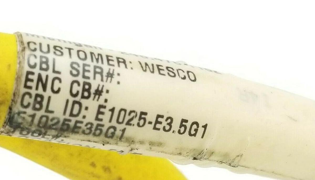 Used iCABLES E1025-E3.5G2 17P F 90DEG TO 19P M HIFLEX 3.5FT CORDSET E1025-E3.5G3