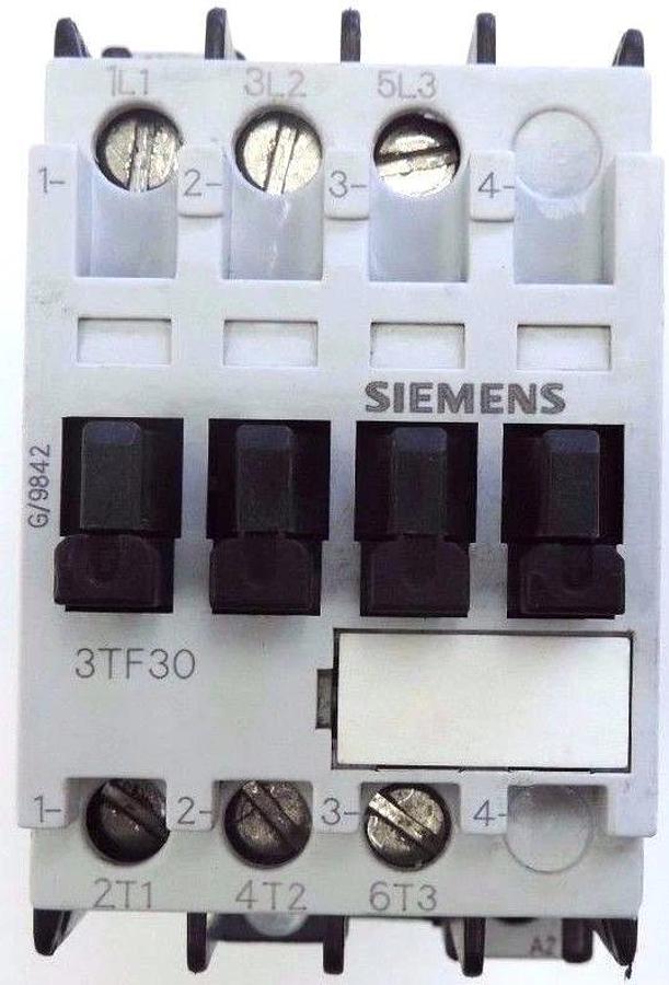 Used SIEMENS 3TF3-000-0BB4 CONTACTOR 20AMP 3POLE 24VDC 600VAC, 3TF3000-0B, 3TF30