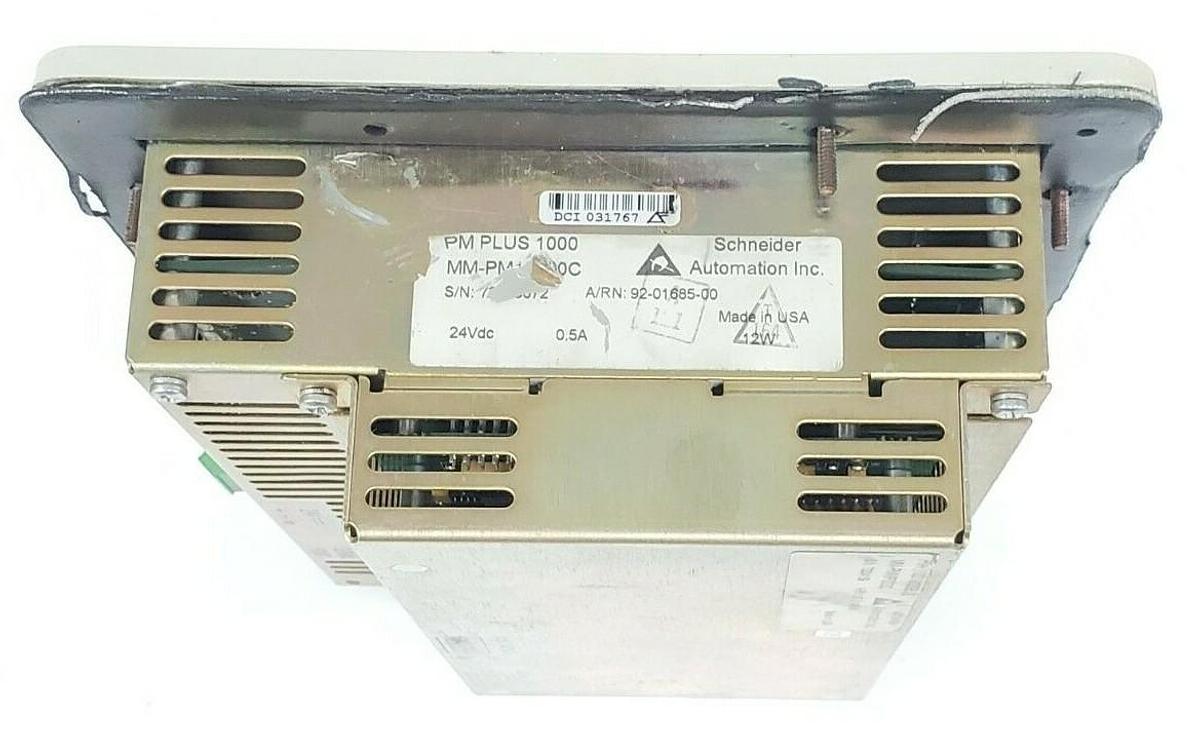 Used SCHNEIDER AUTOMATION MODICON PANELMATE PLUS 1000, MM-PM10300C, 92-01685-00