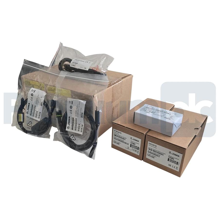 Zebra DS3678-SR3U4210SFW DS3678-SR Barcode Scanner USB Kit w/Cradle, Cables, PSU