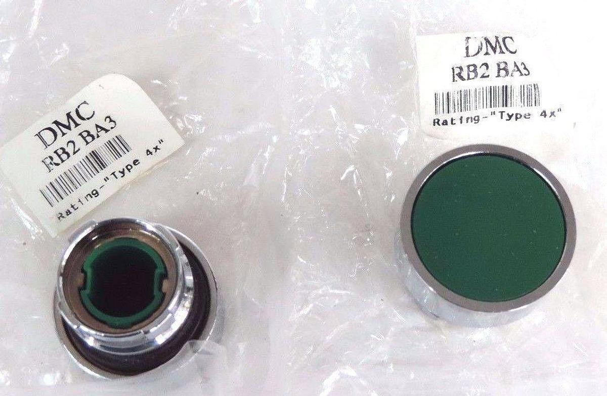 Used LOT OF 2 NEW DANFOSS DMC RB2BA3 GREEN PUSHBUTTONS RB2-BA3