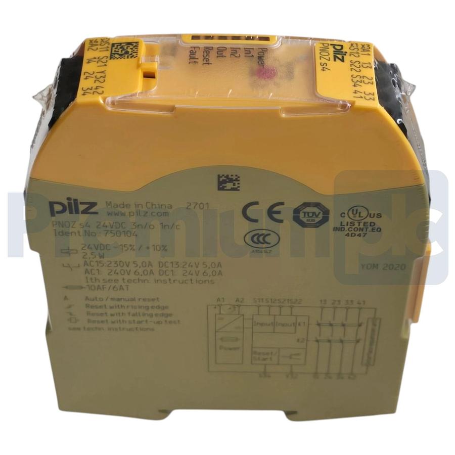 Used Sealed Pilz PNOZ s4 24VDC 3n/o 1n/c Safety Relay PNOZs4 Ident No 750104 NSFS