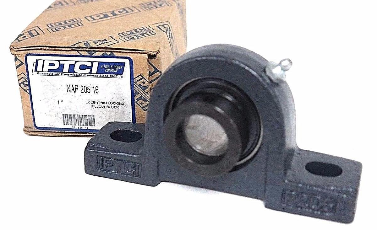 Used NIB IPTCI PAUL E ROBEY NAP 205 16 1" ECCENTRIC LOCKING PILLOW BLOCK NAP-205-16