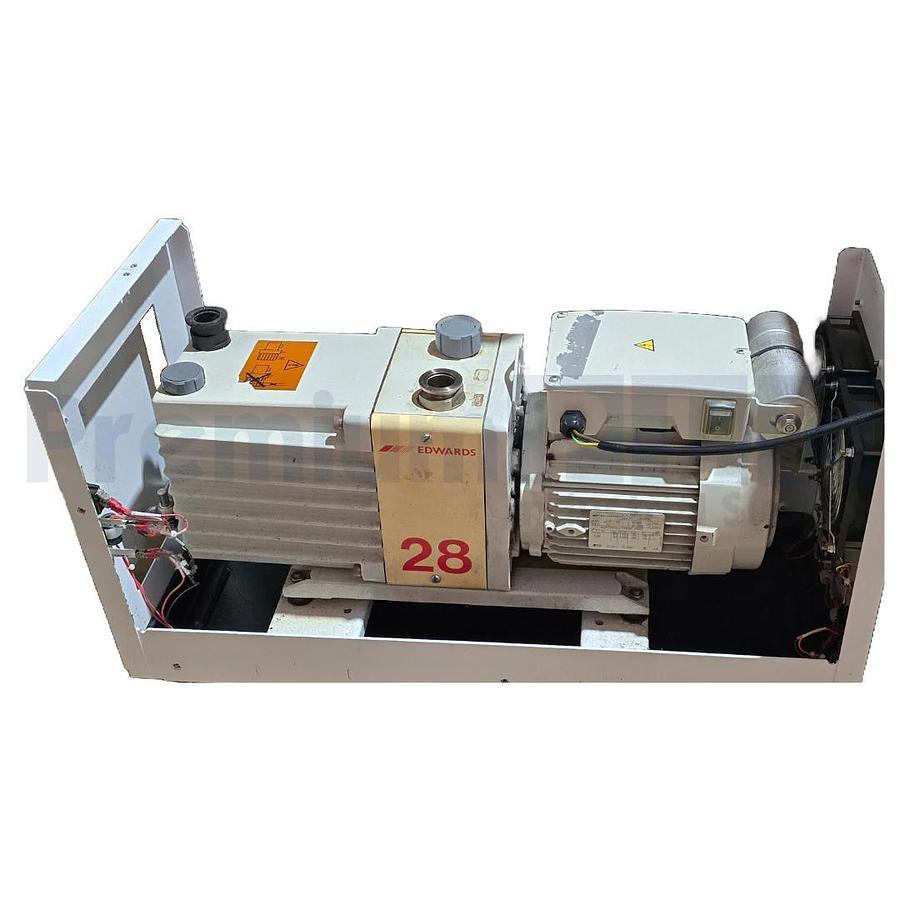 Used BOC EDWARDS E2M28 ROTARY VANE PUMP 115V/230V W/AGILENT G3199B QUIET COVER II