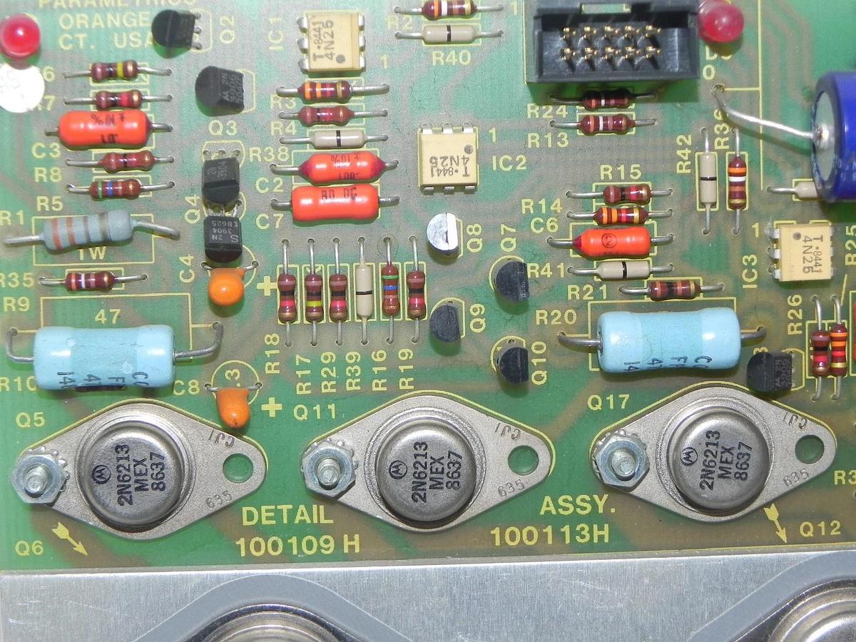 Used PARAMETRICS ASSY. 100113H PJE POSITIVE DRIVER MODULE DETAIL 100109H, 100261E