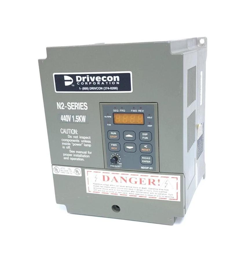 Used DRIVECON VFN2-415-F3 / VFN2415F3 N2 SERIES DRIVE 440V 1.5kW 2.9kVA