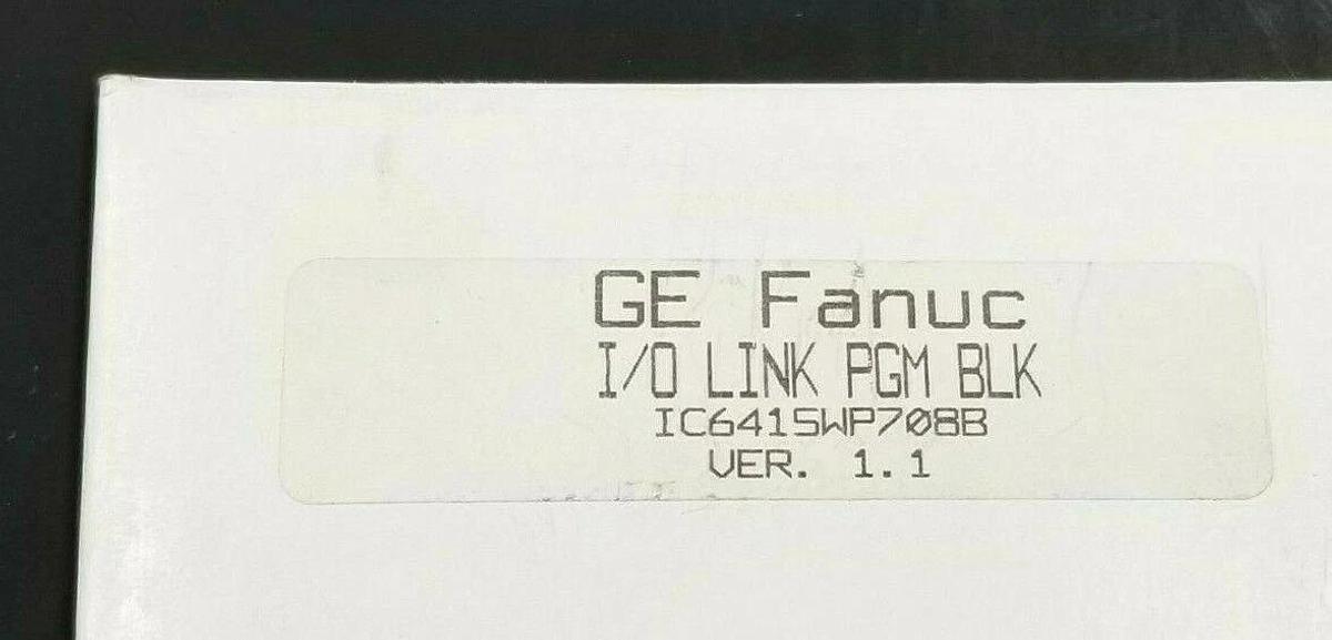 Used NEW SEALED GE FANUC IC641SWP708B I/O LINK PGM BLK VER. 1.1 90-70 IC641SWP708