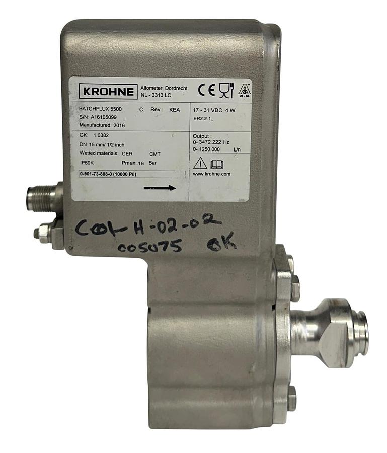 Used KROHNE 0-901-73-808-0 / 0901738080 BATCHFLUX 5500 C FLOW METER 17-31VDC 4W USNP