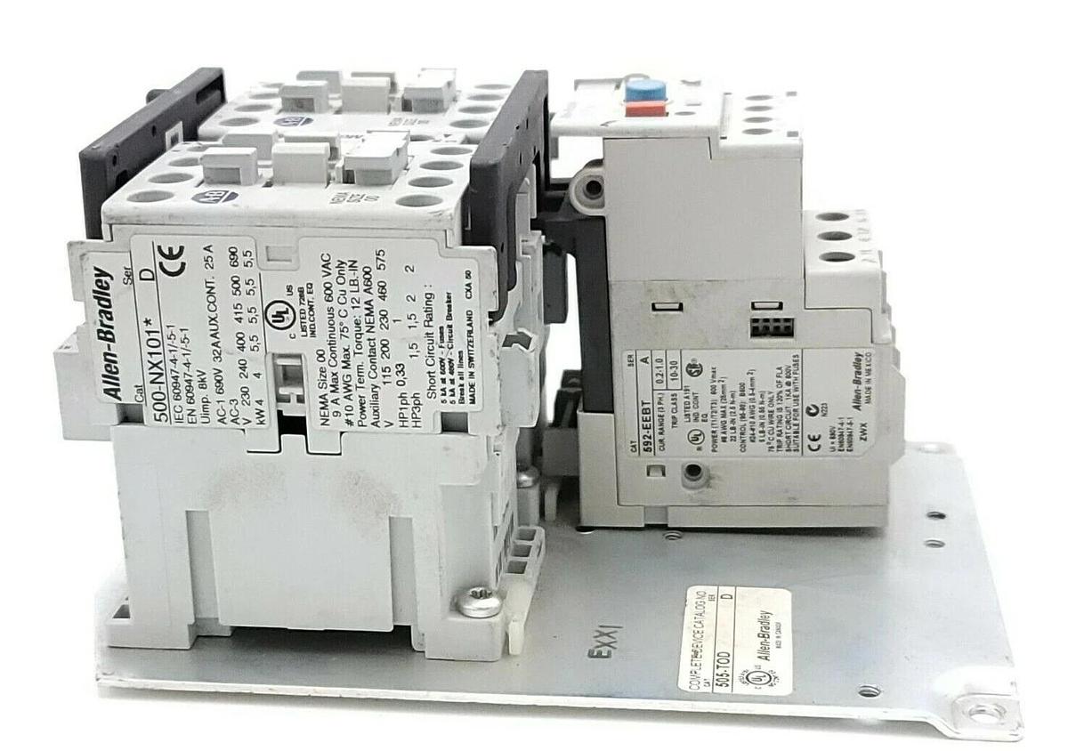 Used ALLEN BRADLEY 505-TOD FULL VOLTAGE REVERSING STARTER 505TOD SER. D