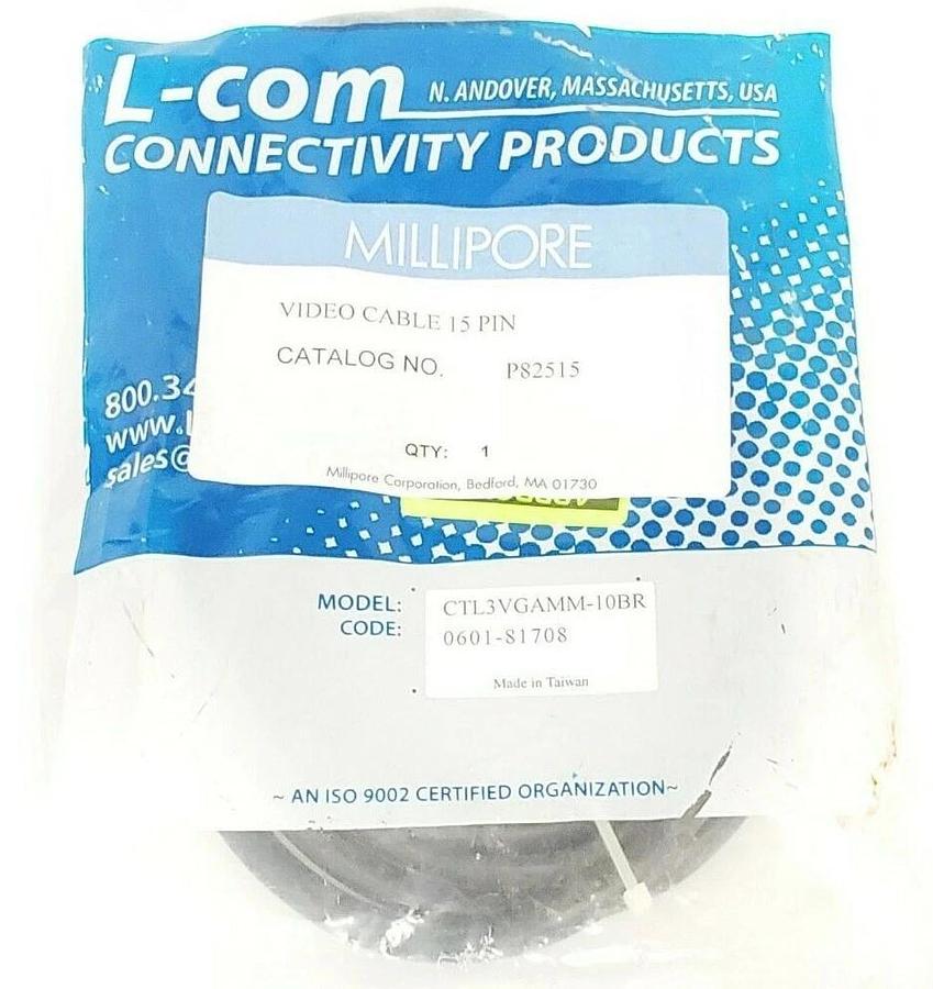 Used NEW L-COM CTL3VGAMM-10BR VIDEO CABLE 15 PIN 10' BLACK CTL3VGAMM10BR