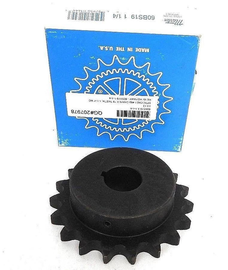 NIB MARTIN 60BS19-1-1/4 SPROCKET B HUB 19TEETH 1.25IN BORE 60BS19114