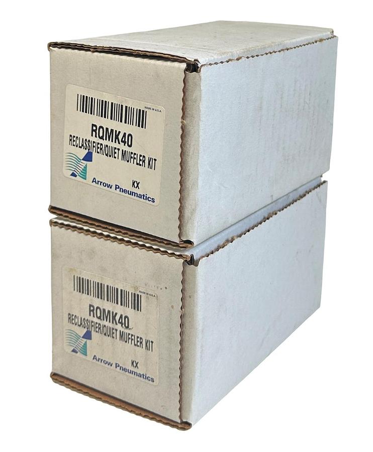 Used 2 NEW ARROW PNEUMATICS RQMK40 RECLASSIFIER / QUIET MUFFLER KIT ELEMENT NSMP