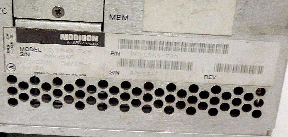 Used MODICON SCHNEIDER PC-L984-785 PROGRAMMABLE CONTROLLER MODEL 785L PCL984785