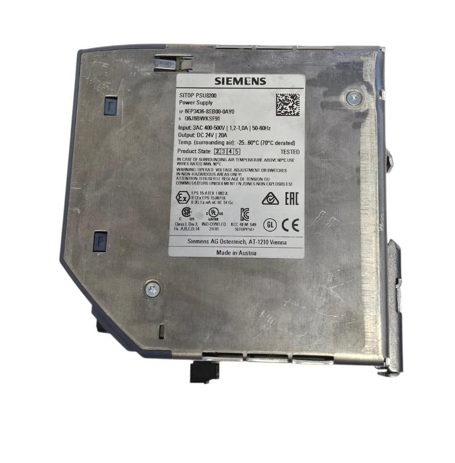 Used SIEMENS 6EP3436-8SB00-0AY0 POWER SUPPLY SITOP PSU8200 DC 24V/20A