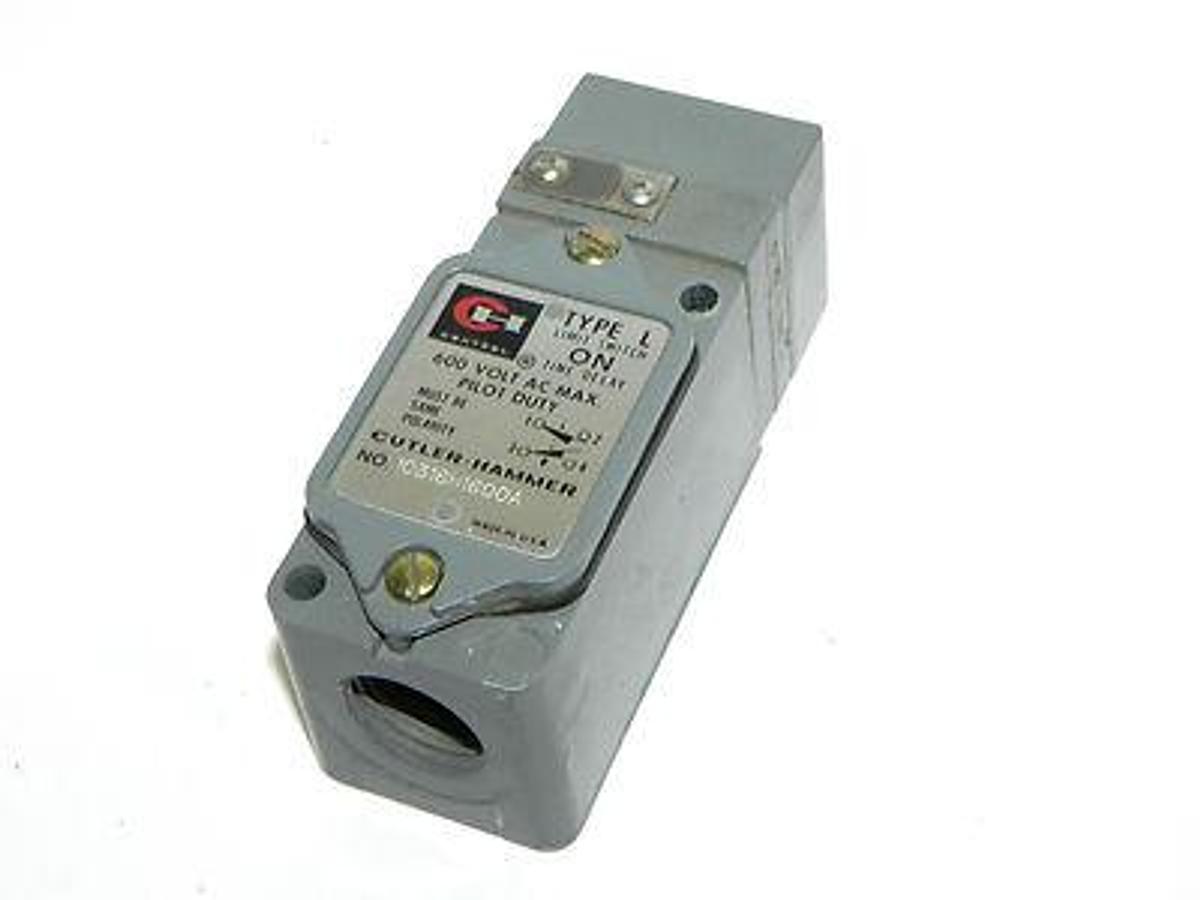 Used CUTLER-HAMMER 10316H1600A LIMIT SWITCH TYPE L