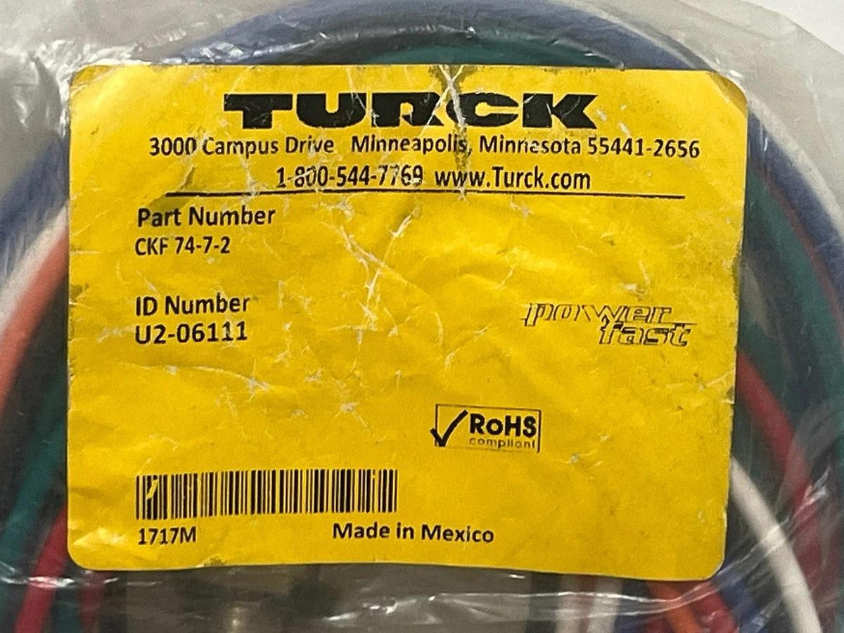Used Turck CKF 74-7-2 Powerfast Receptacle 7-Pin 1-1/8" - New Surplus Factory Sealed