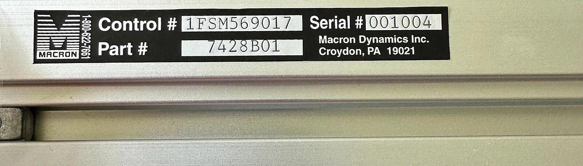 NEW MACRON DYNAMICS 7428B01 LINEAR SLIDE 1FSM569017