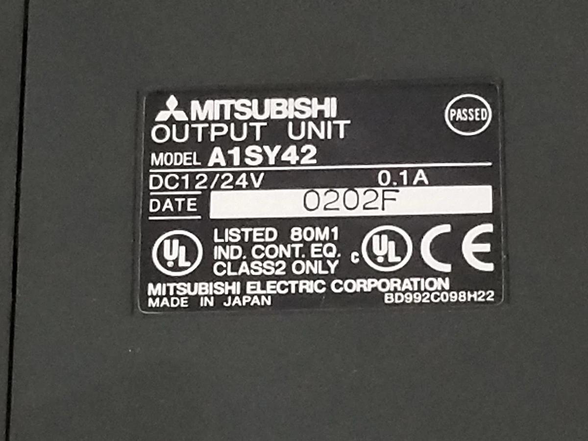 Used MITSUBISHI A1SY42 OUTPUT MODULE 12/24VDC, 0.1A