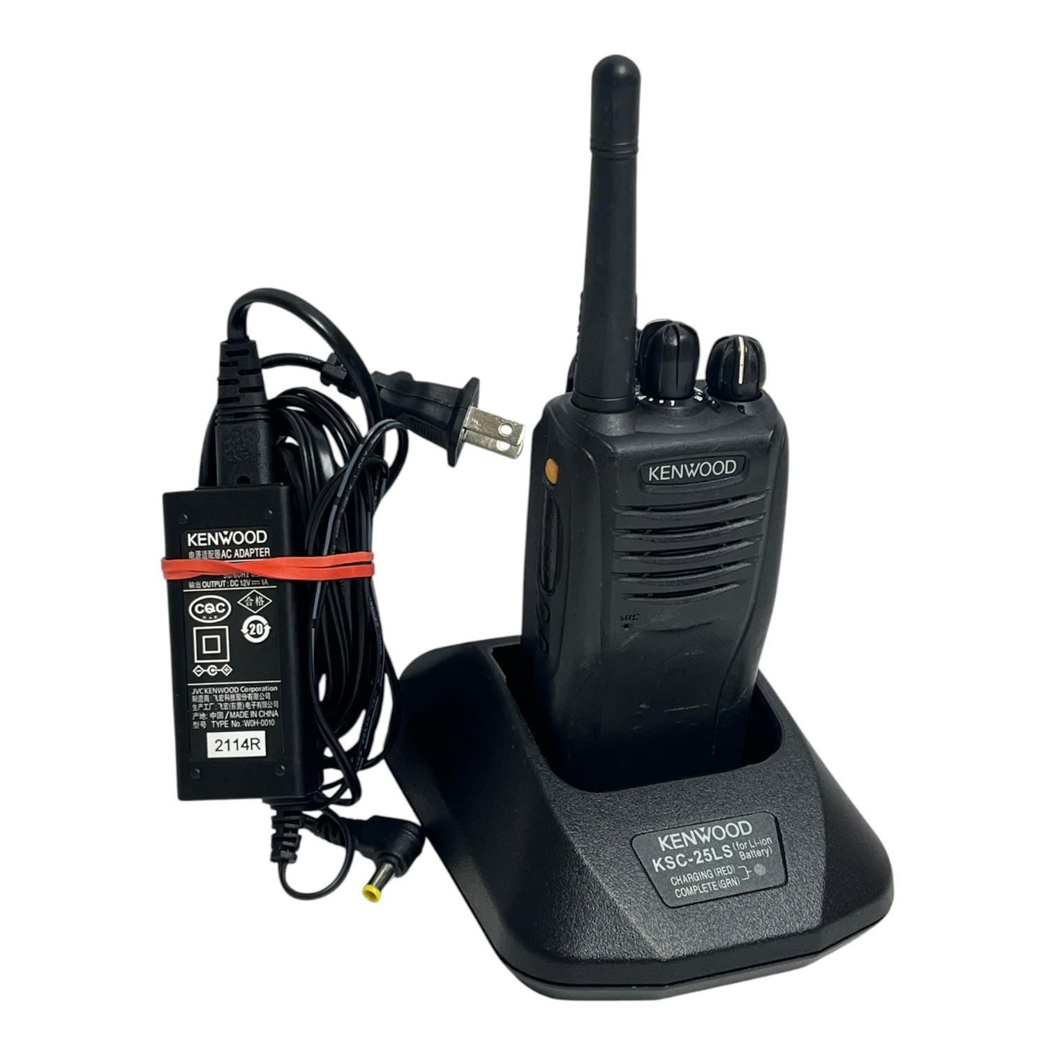 Used Kenwood TK-3360-K UHF Radio KSC-25LS Charger Midport MKNB26 Battery Set