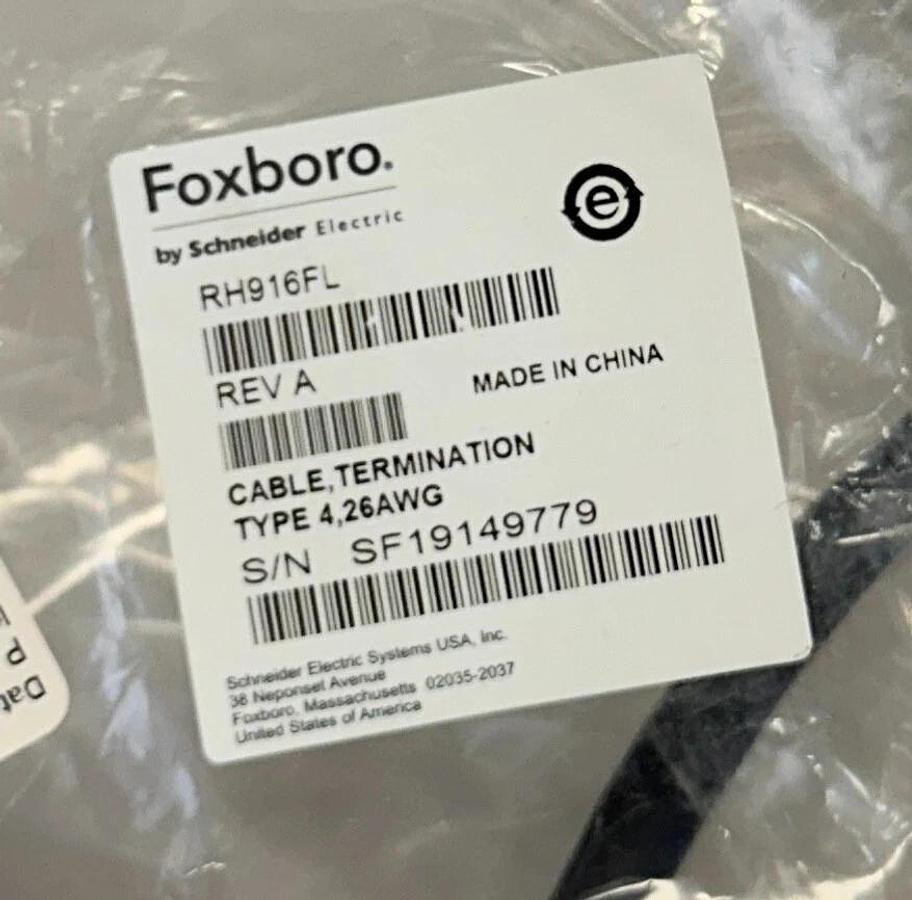 SCHNEIDER FOXBORO RH916FL TERMINATION CABLE TYPE 4 26AWG Rev. A DATA NSMP